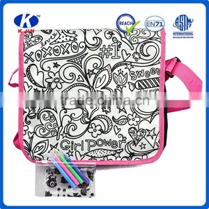 Customized Recycle Kids Single Shoulder Drawing Bag Back to School Students thumbnail-1