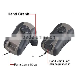 3 Modes Light Plastic Dynamo Hand Crank Torch Light thumbnail-4