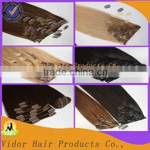 Remy Clip in Hair Extension/top Quality Full Head Clip in Hair Extensions thumbnail-1