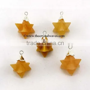 Yellow Aventurine Merkaba / Star Pendant thumbnail-1