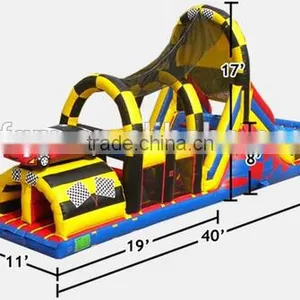 Castle Type and PVC Vinyl 0.55(18OZ) Wich is EN-71 & ASTM Standard,PVC Material Inflatable Obstacle Course thumbnail-1
