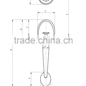 Best Seller Euro Standard Zinc Alloy Reversible Handle and Knob Mortise Gate Lock thumbnail-3