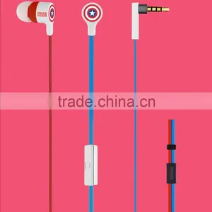 High Quality Super Bass Flat Cable Earphones With Microphone thumbnail-1