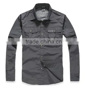 Mens Quick Dry Camping Hiking Fishing Shirt Anti Sun UV Detachable Sleeve Shirt thumbnail-2