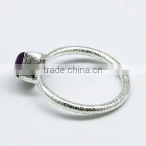 Square Shape Purple Amethyst 925 Sterling Silver Ring, Silver Jewelry Wholeseller, 925 Sterling Silver Jewelry thumbnail-4