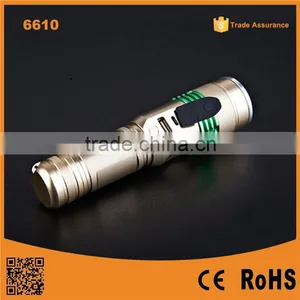 Muti-Funciton Aluminum Flashlight Rechargeable LED Flash Torch Light Long Range thumbnail-1