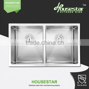 Unique Design Stainless Steel Sink For Sale Handmade Double Bowl Under Counter Sinks Kitchen Sinks-- 8644 thumbnail-1