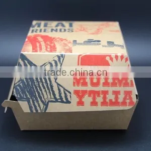 Disposable Custom Logo Kraft Paper Lunch Food Box thumbnail-1