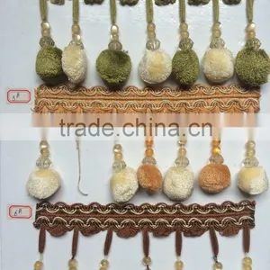 [YZLACE] Tassels Lace Curtains Wholesale 10076 thumbnail-2
