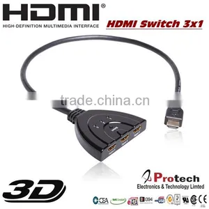 3 Port Hdmi Switch Switcher Multimedia Lossless Video Switch PET0301D thumbnail-1