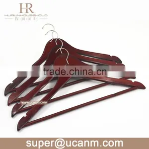 HRW-6611M Solid Mix Wood Suit Hanger With Wood Bar in the Bottom thumbnail-1