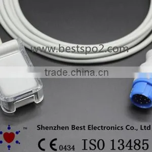 M1900A/B SpO2 Adapter Cable Compatible With Patient Monitor Philips/HP12pin>>DB9 Non Oximax Sensor 2.4m thumbnail-1