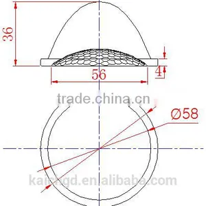 66mm 45 Degree Optical Instrument Led Glass Lens for LED High Bay Light KC66-1 thumbnail-4