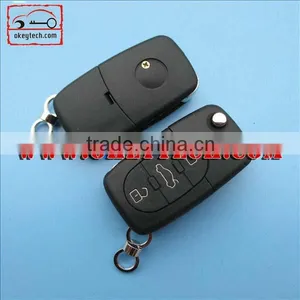 OkeyTech VW 3 Button Remote Key Shell(Round Head) 2023 Battery for vw Flip Key for vw Remote Key Case for Key Cover vw Key Shell thumbnail-1