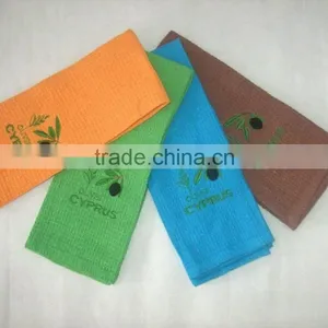 2016 Hot Sale Kitchen Towel Tea Towel Waffel Tea Towel Yarn Dye Tea Towel With Embroidery thumbnail-1