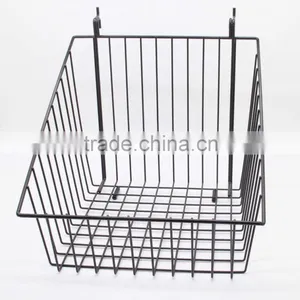 New Slatwall / Gridwall Small Basket Hanging Basket Heavy Duty Sloping for Retail Display thumbnail-2