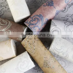 Big Flower Classic Wallpaper Brown Wall Paper thumbnail-2