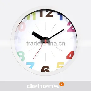 DEHENG 8'' Big Number Colourful Modern Wall Clock thumbnail-4