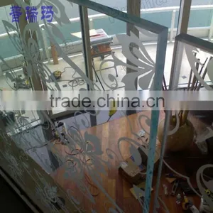 Frameless Patterned Glass Sheet Design For Glass Panel Installed For Terrace Glass Fence thumbnail-1