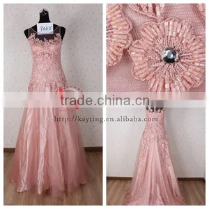 Distinguished Tulle Sleeveless Evening Gowns With Shoulders Puffy Ball Gown Baby Pink Prom Dresses thumbnail-4