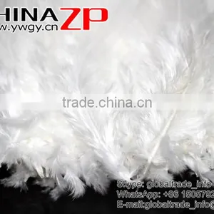 Leading Supplier CHINAZP Bulk Sale Good Quality Beautiful Bleached White Chicken Rooster Saddle Feathers thumbnail-5
