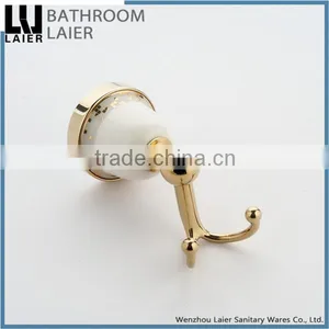 Direct Marketing Printing Lines Factory Zinc Alloy Gold Finishing Bathroom Accessories Wall Mounted Robe Hook thumbnail-5
