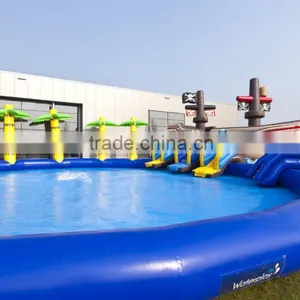 Customized Inflatable Ground Water Park High Sale Huge Inflatable Pool With Slides thumbnail-5