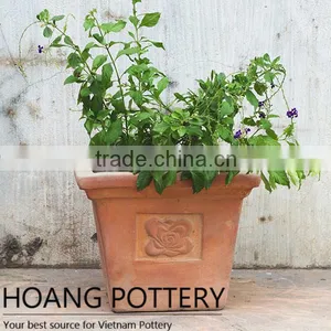 Vietnamese Planter - Terracotta Flower Pot Garden Decor thumbnail-1