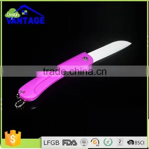 2016 Multi Colorful Folding Fruit Paring Knife Kitchen Ceramic Pocket Knife thumbnail-2