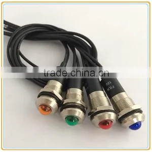 Indicator Light 480 Volt 12mm Panel Mounting Hole Led Red Indicator Light Pilot With Cable Leading thumbnail-1