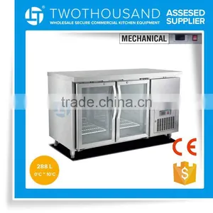 2017 Best Seller Commerical Under Counter Refrigerator Glass Door thumbnail-1