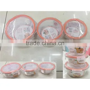 Hot Sale Multifunctional Round Shape Fresh Box for Food Glass Box thumbnail-1