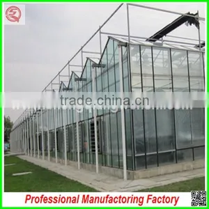 Agriculture Farm 8.0m Multi-span Commercial Glass House Garden for Sale thumbnail-3