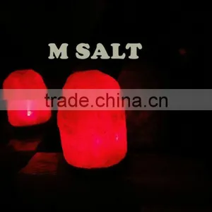USB Salt Lamp With Wooden Base thumbnail-1