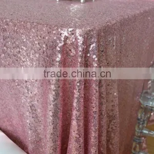 New Cheap Hot Sale Fancy 100% Polyester Embroidery Metallic Sequence Wedding Silver Sequin Table Cloth thumbnail-3