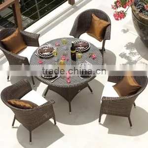 2017 Sigma Trade Assurance All Weather Modern Design Resin Wicker Glass Table thumbnail-1