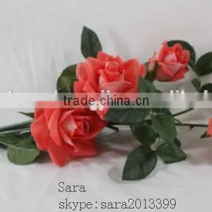 Bulk Artificial Fake Rose Flower Five Heads Royal Blue Flower Rose thumbnail-3