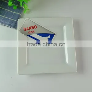 Stock Hot Selling Cheap Porcelain Square Plate , Cheap Ceramics Dinner Plate thumbnail-2