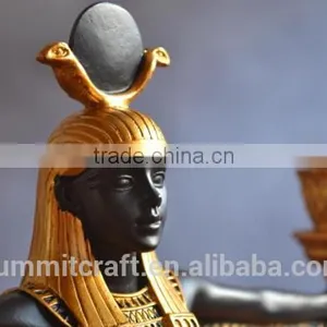 Resin Egyptian Statues Home Goods Antique 3 Tier Candle Holder thumbnail-6