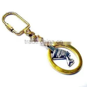 Round Metal Keychain With Hollow Logo thumbnail-1
