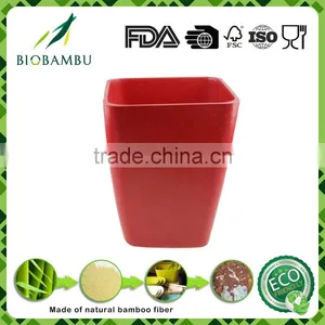 Wholesale Cheap Outdoor Garden Colorful Bamboo Fiber Flowerpot thumbnail-1