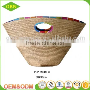 Promotional Hand Woven Handbag Straw Beach Bag thumbnail-2