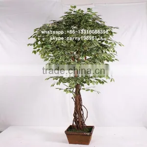 LXY082423 Wholesale Artificial Plants and Trees Cheap Artificial Ficus Trees Fake Banyan Bonsai thumbnail-1