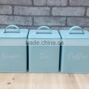 New Stylish Glossy Metal Sealed Coffee Tea Sugar Tin Canister thumbnail-6