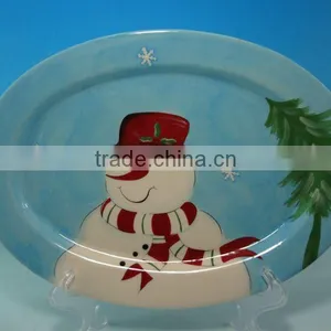 Round Christmas Ceramic Divided Plate thumbnail-1