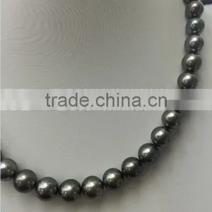 AA 10-11mm Colorful South Sea Pearl With 14K Gold Clasp Necklace thumbnail-4