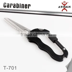 Multi Functions Climbing Carabiner With Hiking Knife And Screwdriver Outdoor Tool thumbnail-2