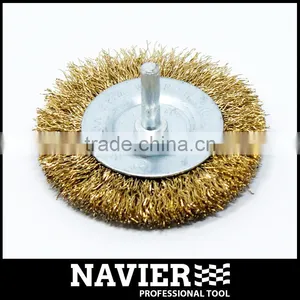 SWB-113 Steel Wire Brush Circular Wire Wheel Brush Bevel Brush With Shank thumbnail-1