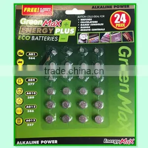 24 PK Green Max Button Cell Batteries thumbnail-1