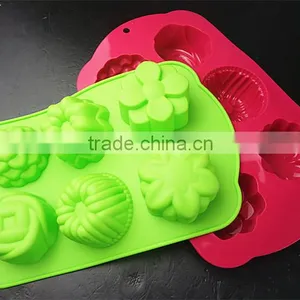 11031 Six Flower Shaped Promotional Gift Silicone Cake Mold thumbnail-6